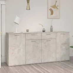 Buffet bas - Maison Exclusive - Grå beton - 160x36x75 cm - Ingeniørtræ Betonggrå