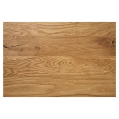 Café bord egetræ metalbase sort 70 x 70 x 75 cm brun
