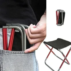 Camping Foldbar Stol Mini Udendørs Sammenklappelig Slacker Stole Sæde