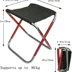 Camping Foldbar Stol Mini Udendørs Sammenklappelig Slacker Stole Sæde