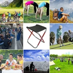 Camping Foldbar Stol Mini Udendørs Sammenklappelig Slacker Stole Sæde