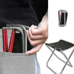 Camping Klapstol Mini Udendørs Sammenklappelige Stole Sæde