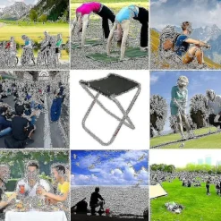 Camping Klapstol Mini Udendørs Sammenklappelige Stole Sæde