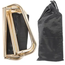 Camping Mini Foldbar Stol i Luftfartsaluminium - Guld