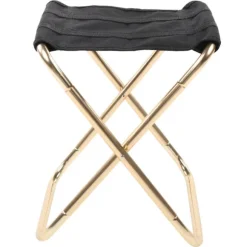 Camping Mini Foldbar Stol i Luftfartsaluminium - Guld