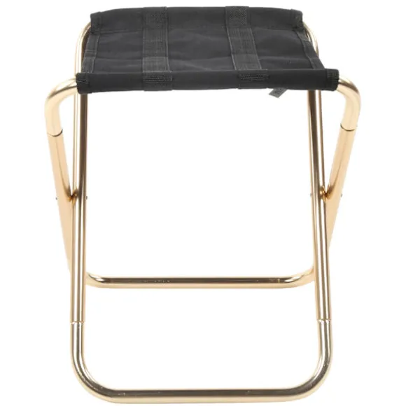 Camping Mini Foldbar Stol i Luftfartsaluminium - Guld