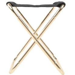 Camping Mini Foldbar Stol i Luftfartsaluminium - Guld