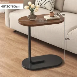 C-formet sidebord, 360° drejeligt & flip-top C-formet endebord, mobile C-sideborde, der glider ind under, laptopstativ sofabord til sofa/seng 45x30x60cm | Fyndiq