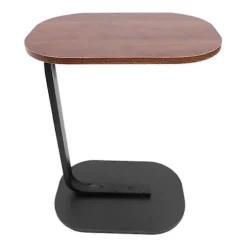 C-formet Sidebord Fritstående Sofabord Walnut Black