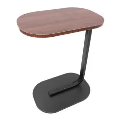 C-formet Sidebord Fritstående Sofabord Walnut Black