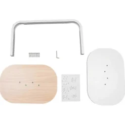 C-formet sidebord Fritstående sofabord - FX- Log White Log White
