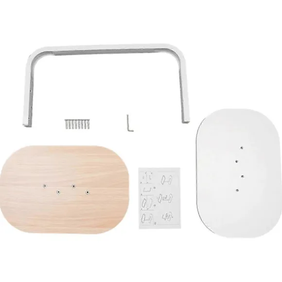 C-formet sidebord Fritstående sofabord - FX- Log White Log White