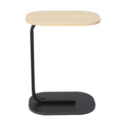 C-formet Sidebord Fritstående Sofabord Log Black