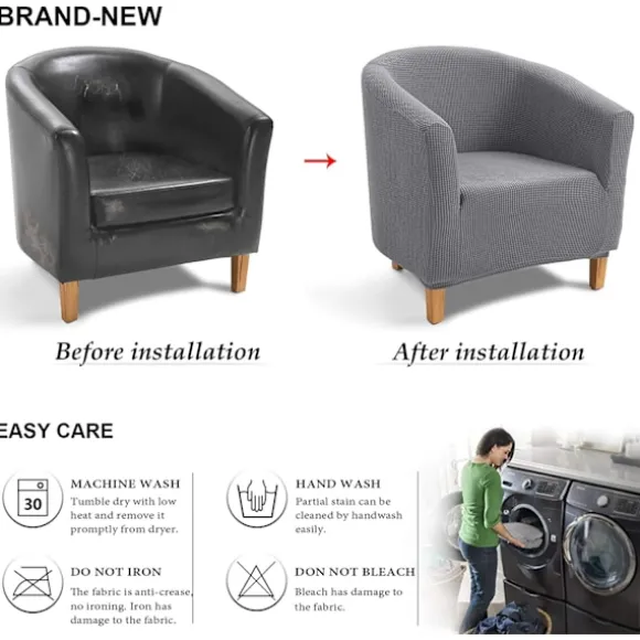 Chesterfield Lænestol Betræk, Jacquard Stretch Stretch Tub