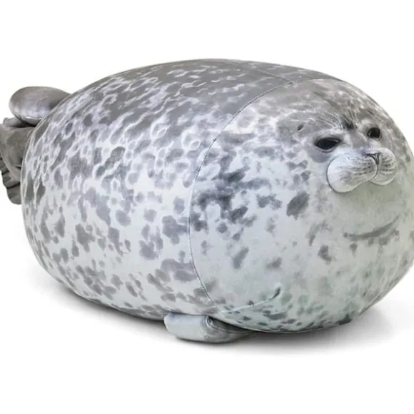 Chubby Blob Sæl Pude, fyldt bomuld plysdyr Legetøj Sød Ocean Medium (17,6 tommer)