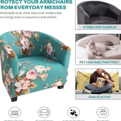 Clubstol Betræk Tub Stol Betræk Stretch Lænestol Betræk Sofa