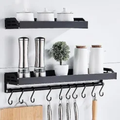 50cm Aluminium Væghængt Køkken Multifunktionel Hylde