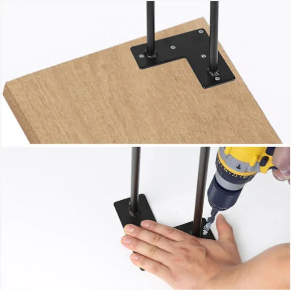 (25cm) 4x Bordben hårnålsben Hårnålsben Stål bordben DIY Bordglider Udskiftelige bord
