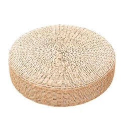 45cm Yoga Måtten Rund Pouf Gulvpude Pude Halm Meditation Fortykkelse Blød Yoga Udstyr