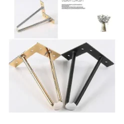 10cm-40cm Bordben af jern Kabinetben Hårnålsbordben Metal Møbelben 1 Stykke Guld 35cm Gold 35cm