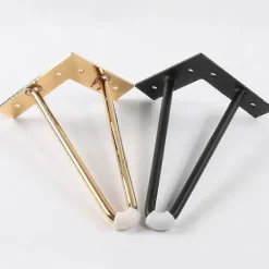 10cm-40cm Bordben af jern Kabinetben Hårnålsbordben Metal Møbelben 1 Stykke Guld 30cm Gold 30cm