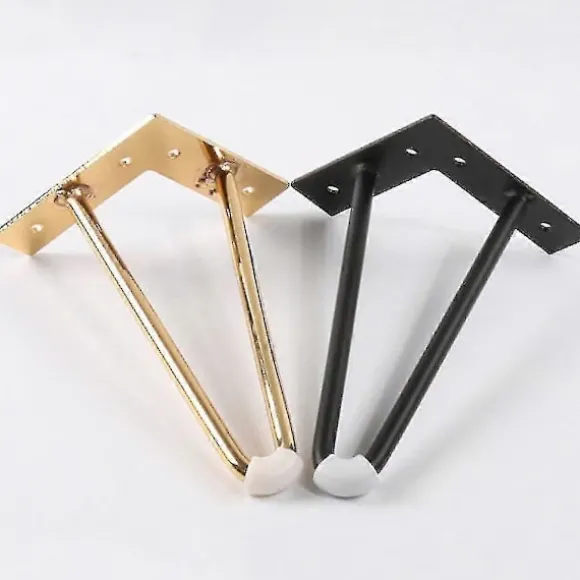 10cm-40cm Bordben af jern Kabinetfødder Hårnålsbordben Metalmøbelben 1 Stykke Guld 10cm Gold 10cm