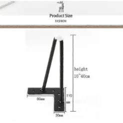 10cm-40cm Bordben i jern Skabsben Hårnålsbordben Metal Møbelfod 1 stk Black 18cm