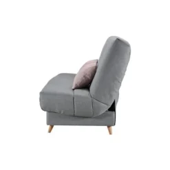 COMFORT BULTEX Clic clac 3 steder - Grå stof - Fremstillet i Frankrig - L 192 x D 95 x H 101 - MONA Lätt gis