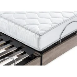 COMFORT elektrisk afslapningsmadras + boxspring sæt - 2x80x200 cm - Skummadras - DEKO DREAM Samba grå ek