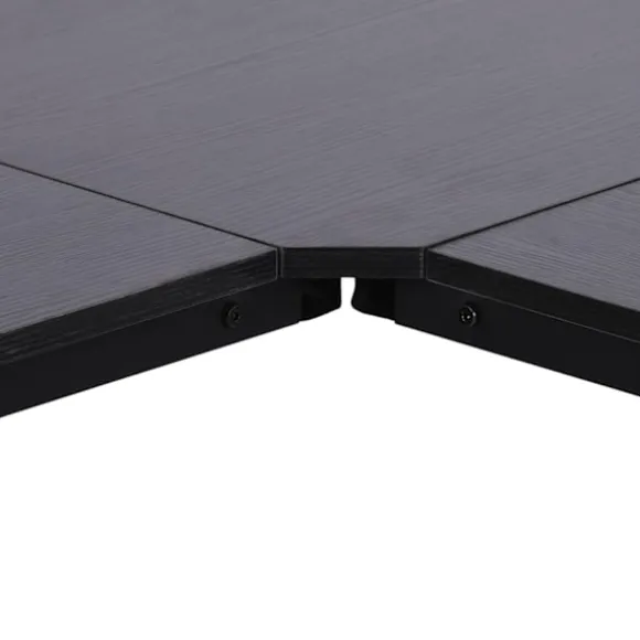 Computer Skrivebord L-Shape Hjørne Skrivebord, Vinkel Skrivebord, Mdf, Sort, 150X150X76Cm