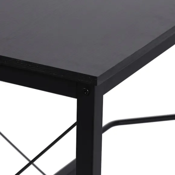 Computer Skrivebord L-Shape Hjørne Skrivebord, Vinkel Skrivebord, Mdf, Sort, 150X150X76Cm