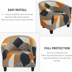Convertible Armchair Slipcover Stretch Chesterfield Armchair Slip