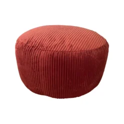 Corduroy Puf – Rund Gulvpude, Boho Stil