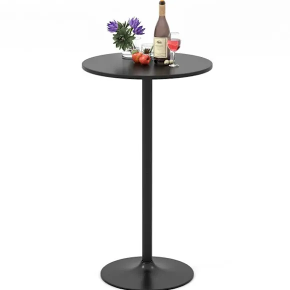 COSTWAY Barbord 60 x 60 x 101,5 cm - Metalbase til Spisestue, Restaurant