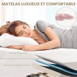 COSTWAY Sammenklappelig Seng til 1 Person med Hjul 90 x 200 CM, Sammenklappelig Gæsteseng, 10 CM Memory Skum Madras, 15 Latte Sengebund, Beige Svart och beige | Fyndiq
