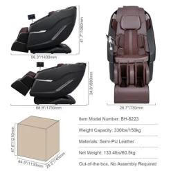 3D Shiatsu Massage Stole - DUOKU - BH-6223 - 10-18 Indstillinger - Opvarmning - Bluetooth