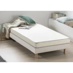 DEKO DREAM Skummadras 90 x 190 cm - Fast komfort - Tykkelse 12 cm - KIETOA Vit