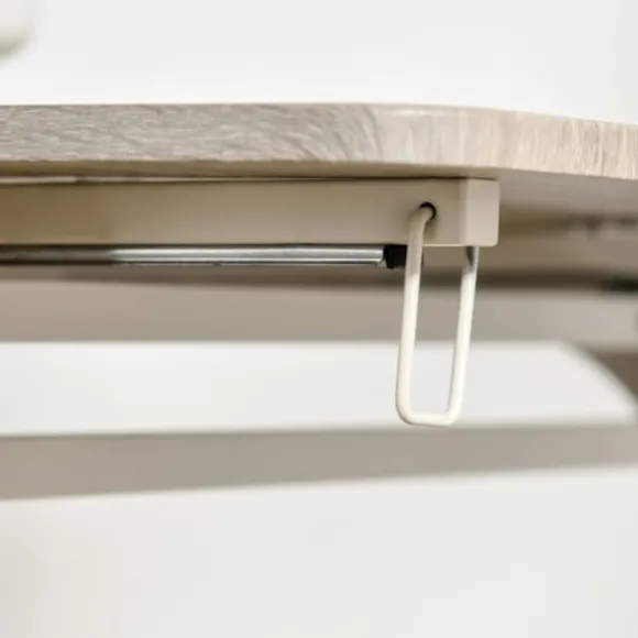 3-Delt Siddegruppe Spisegruppe Med 2 Stole Og 1 Bord Spisebordssæt Og Klapbordplade Stål Mdf Natur + Hvid 120 X 60 X 75 Cm