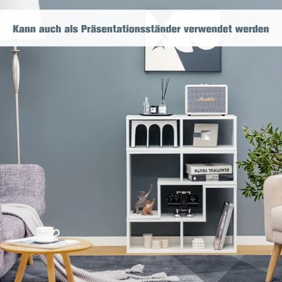 3-delt tv-skab i træ til tv op til 65" Frit kombinerbar tv-stander hvid