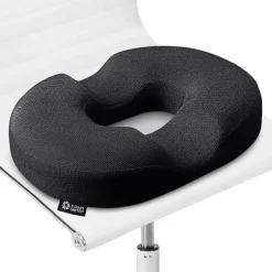 Donut Pude til Hæmorider - 100% Memory Foam Puder med Skridsikker Bund - Fast Ortopædisk Sæde - Lindring af Tryk på Halebenet