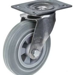 Drejebønner - PARNELLS - 160 mm - Rustfrit stål - Grå gummi - Sæt af 4 Grå