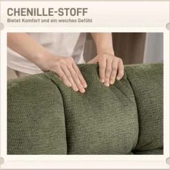 Drejelig loungestol, bredt sæde, vandafvisende chenille, grøn