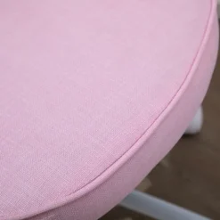 Drejestol Executive Stol Computer Stol Sæde Højdejustering Sød Hjerteformet Polstring Pink Hørstof 40 X 50 X 79-89 Cm