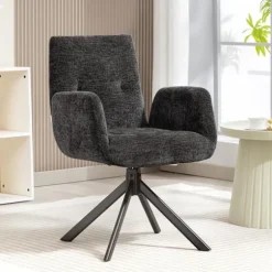 Drejestol, moderne design, sort, 120 kg kapacitet