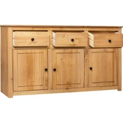 Dressoir / Buffet - Panama - Massiv fyr - 3 skuffer & 3 rum - 135x40x80 cm