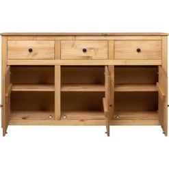 Dressoir / Buffet - Panama - Massiv fyr - 3 skuffer & 3 rum - 135x40x80 cm