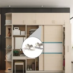 Dørhjul Garderobe, Skab Skydedørs Hjul Ruller, Skydende