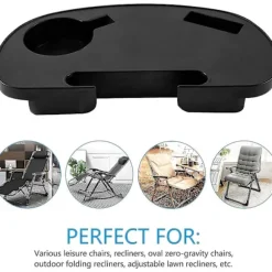 Drikkeholder, 2 stk. stolkopholdere, drikkeholder stol bordbakke liggende mobiltelefonholder flaskeholder til campingstol liggestol camping