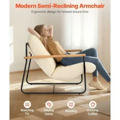 Ekstra Stol - DUOKU - HC-1502 - Moderne Design - Træarmstøtter - Aftagelig Pude beige