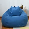 Ekstra Stor Sækkestol Lounger Sofa Betræk Indendørs Lazy Lænestol til Voksne Børn - Blå